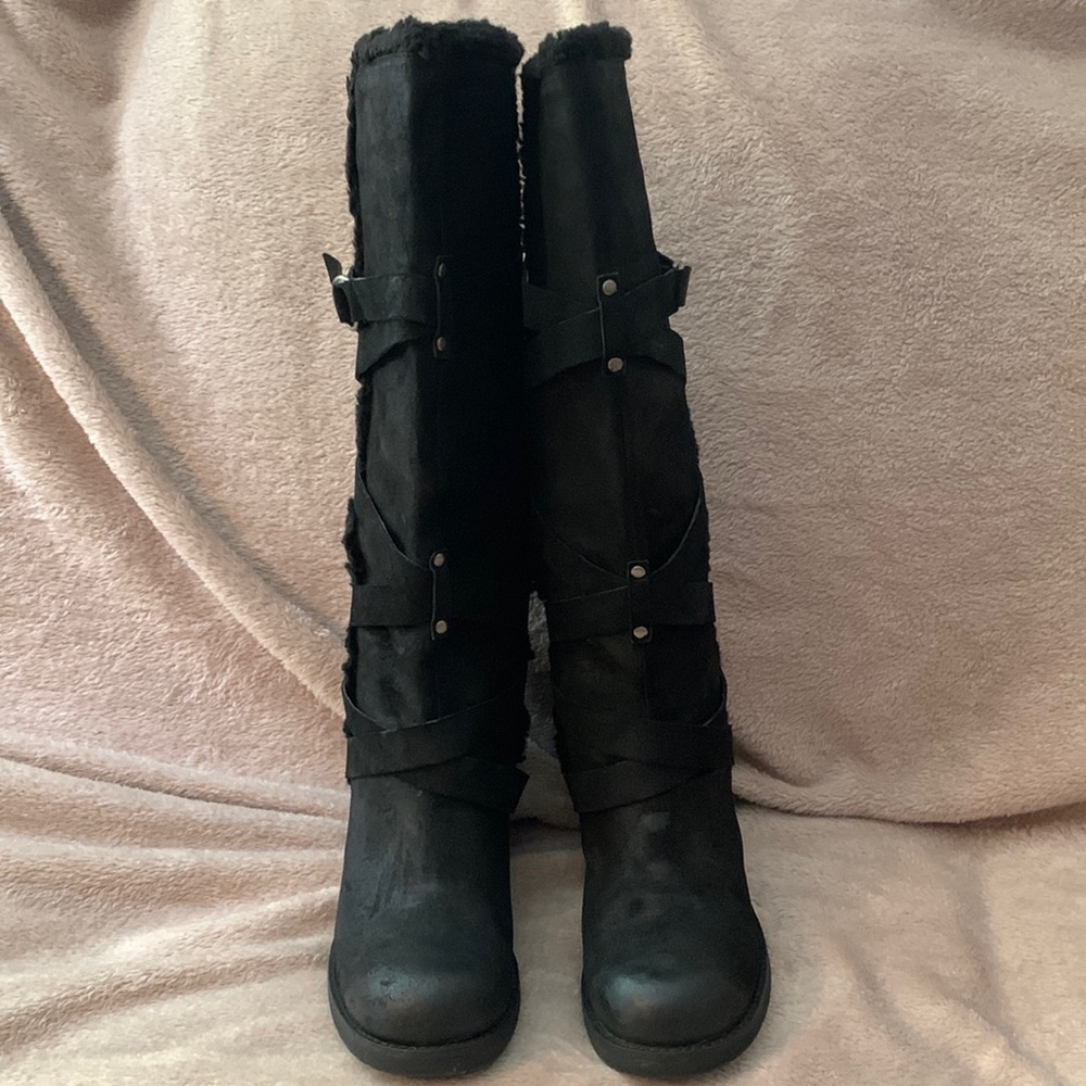 Zodiac Tall Black Suede Boots.